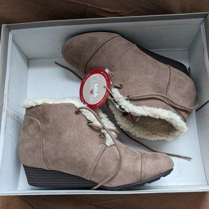 Mia Faux Suede Ankle Boots